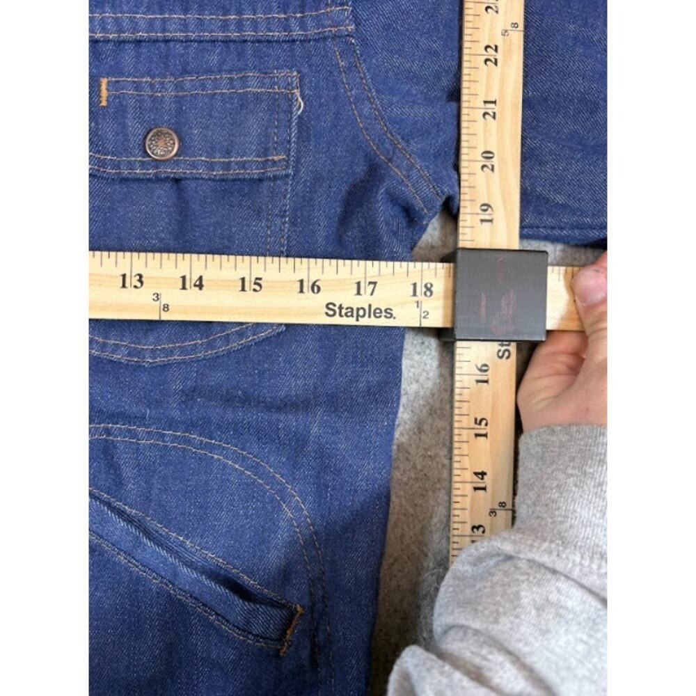 Vintage 60s JC Penney Selvedge Denim Trucker Jacket Boys Large Dark Wash Rare - Picture 5 of 7